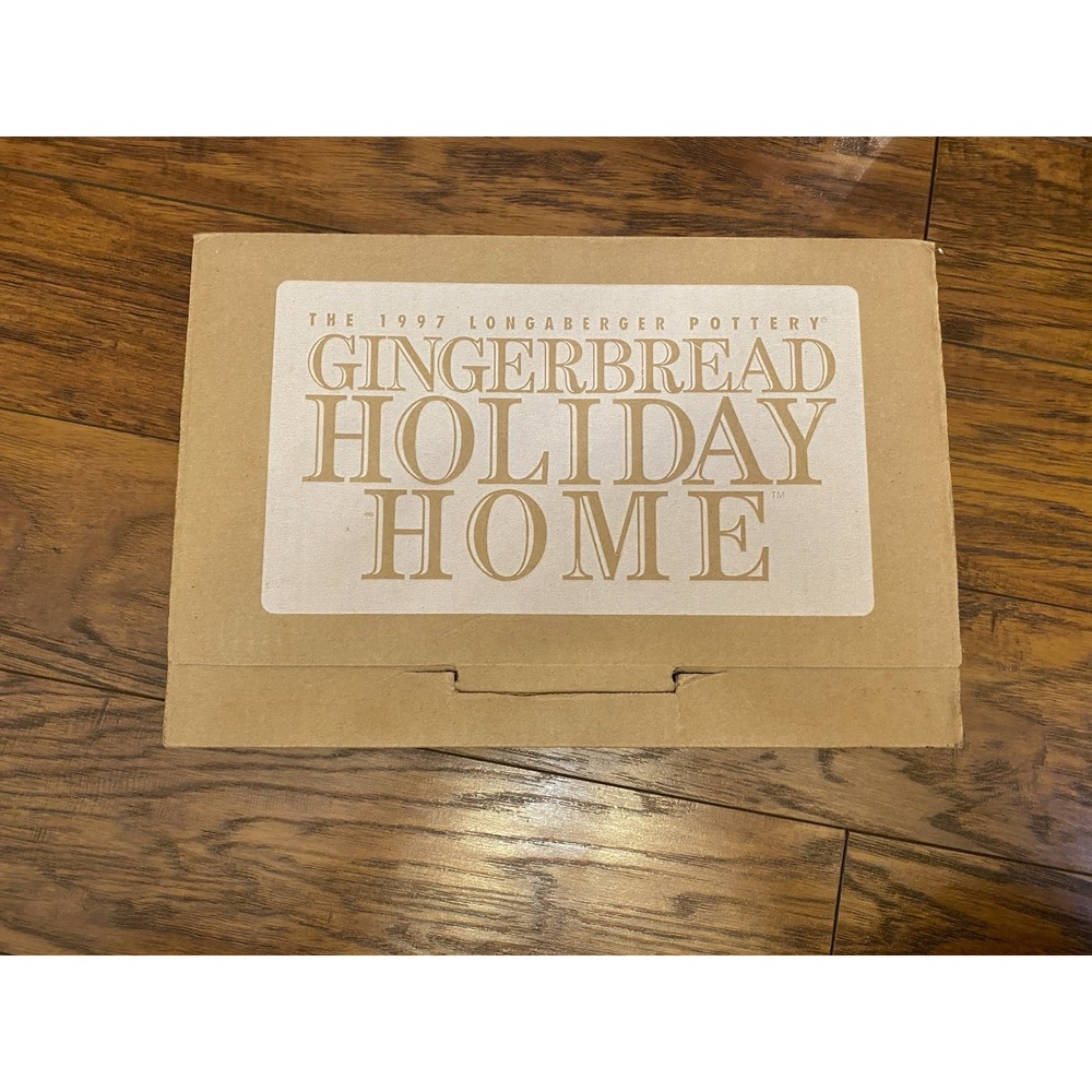 NEW Longaberger Gingerbread Holiday Home Mold Pottery Vintage Original Box 1997